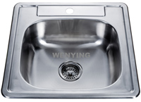 北美适用厨房水槽不锈钢单盆洗手盆21英寸长