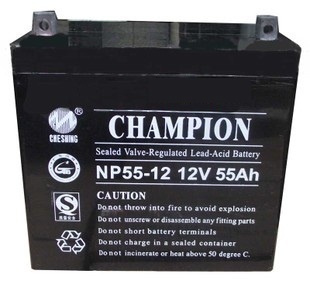冠军蓄电池NP55-12 12v55ah蓄电池铅酸免维护