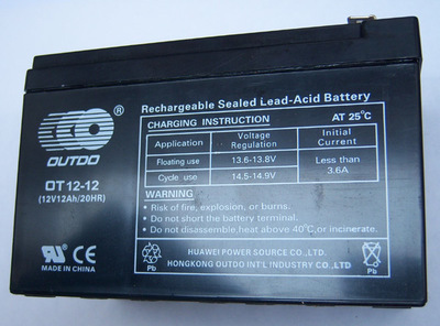 奥特多蓄电池12V12AH UPS电源 监控 奥特多电瓶OT12-12 电池