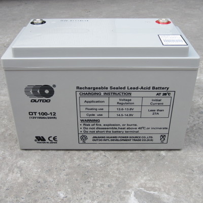奥特多蓄电池12V100AH OT100-12铅酸免维护
