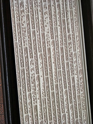 PU砖纹大理石金属雕花板 保温装饰材料聚氨酯发泡夹芯板