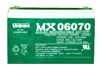 韩国友联蓄电池Union 6V7AH MX06070 UPS音响电子称监控消防