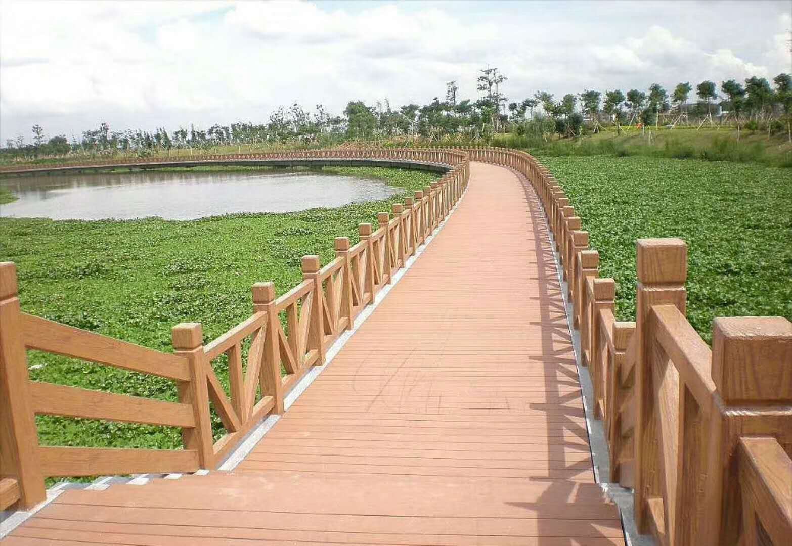 厂家直销景区河岸桥梁用坚固型混凝土仿木护栏量大优惠