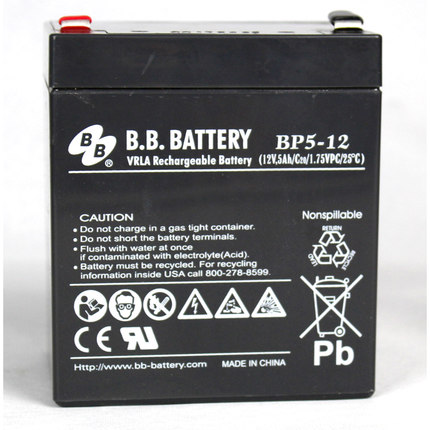 BB蓄电池 BP5-12 APC UPS电池 12V5AH 门禁音响电池