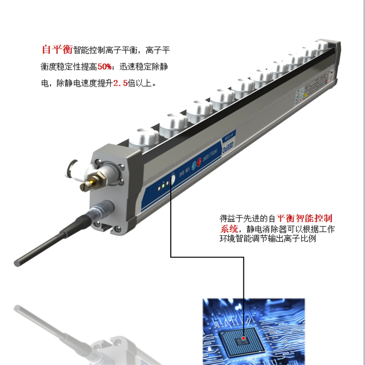 上海QP-S35A智能型离子风棒 光电行业静电控制 QEEPO品牌静电消除器 除尘除静电风棒