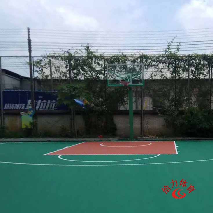 汕头金平区学校户外塑胶弹性篮球场