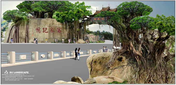 福州马尾生态园大门设计制作公司