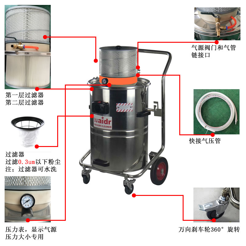四川食品厂用吸尘器 食品车间用防爆吸尘器