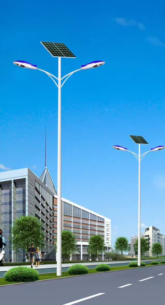 白银太阳能路灯生产厂家 6米30W价格