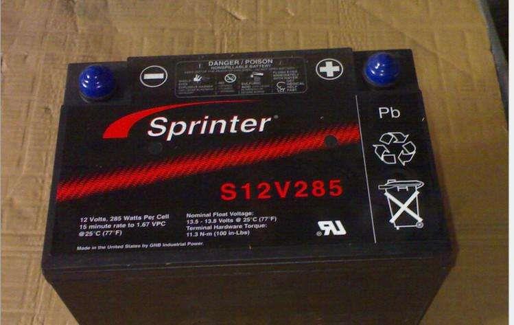 GNB蓄电池Sprinter S12V285F 高可靠性不间断电源