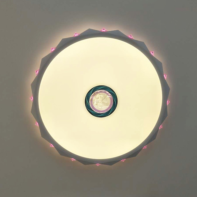 万星红LED**薄吸顶灯现代简约ss001圆形三段变光
