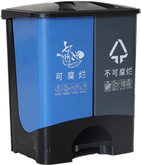 40L分类垃圾桶重庆厂家双筒形垃圾桶