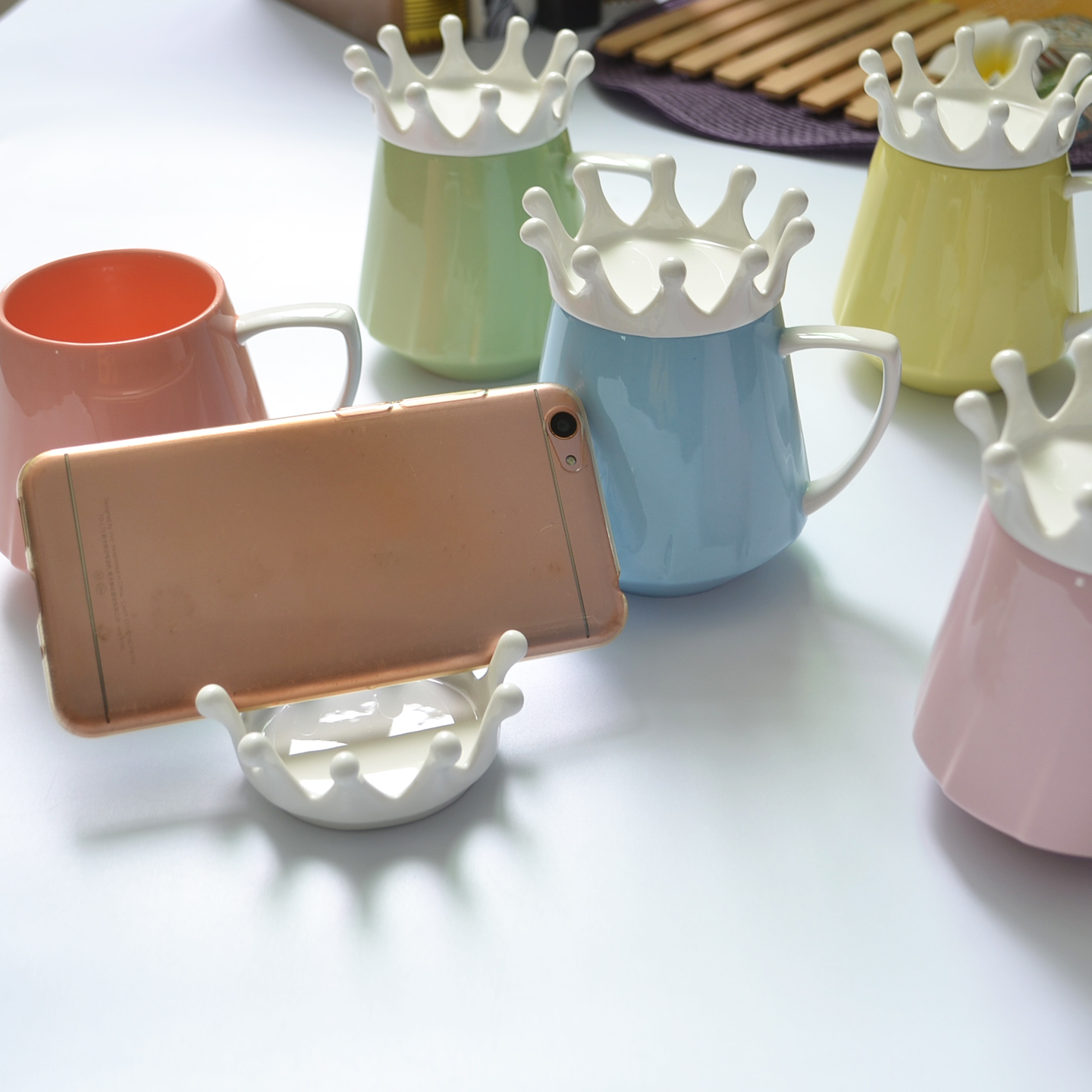 创意马克杯陶瓷 色土陶瓷 礼品陶瓷杯 皇冠女神杯 可订制加印LOGO