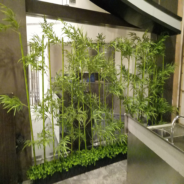 仿真竹子装饰隔断屏风植物墙假竹子室内塑料绿植室外摆设客厅造景
