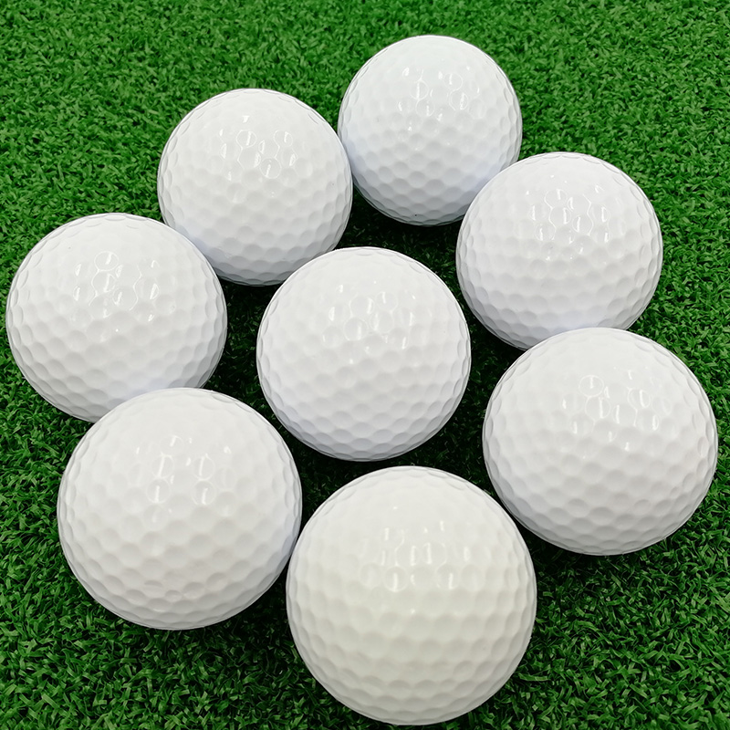 高尔夫礼品球双层橡胶实心392凹洞小白球促销纪念球可定制logo