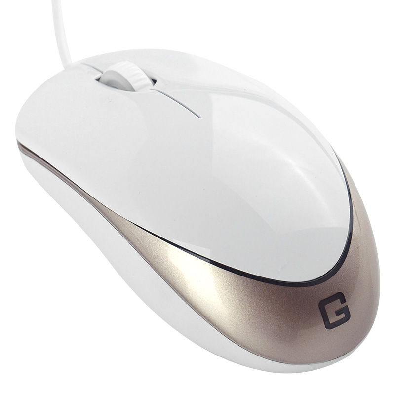 B.FRIENDit壁虎忍者IGM1游戏鼠标有线 台式笔记本USB办公鼠标白色