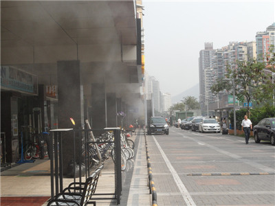 商业街休闲广场喷雾降温设备