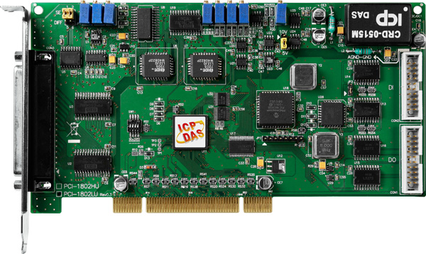 泓格采集卡PCI-1802LU 低增益、分辨率：12bit、采样速度：330KS/s、模拟量采集卡/32路单端或16路差分输入/8K FIFO/2路DA/16路DI/16路DO