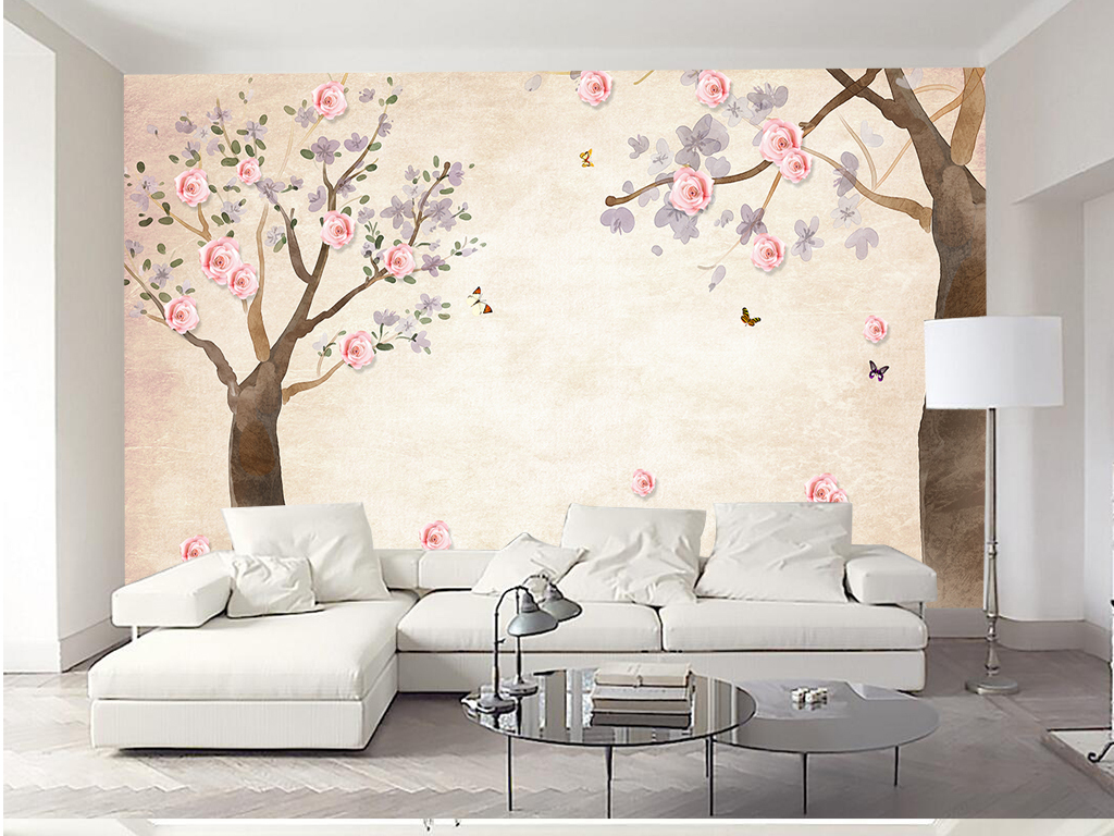 广州墙绘 家庭墙面彩绘 创意线条墙绘 追梦墙绘
