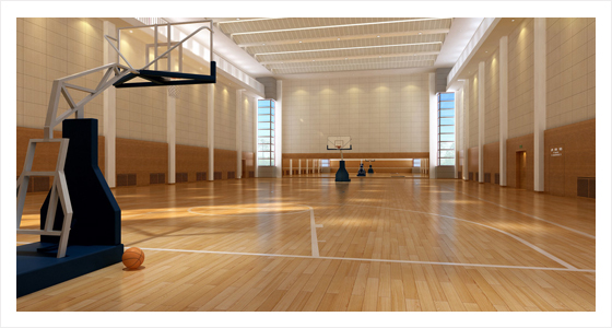 宁波篮球场馆木地板翻新改造 专业团队 质量过硬