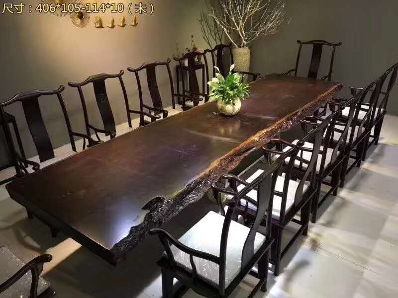 红森林木艺精品体验馆 实木大板桌椅 餐椅