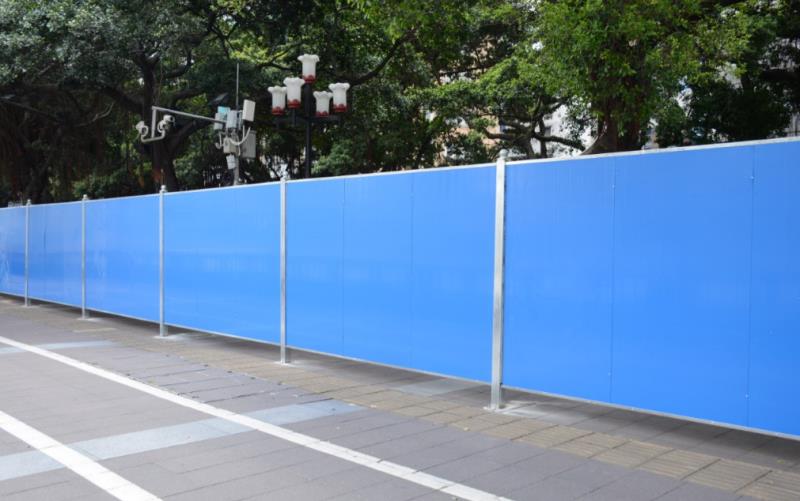 工地彩钢板围挡广州彩钢夹心板围栏工地道路防护栏挡板