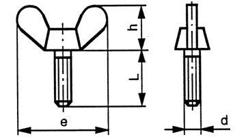 蝶形螺栓-圆翼 Wing screws