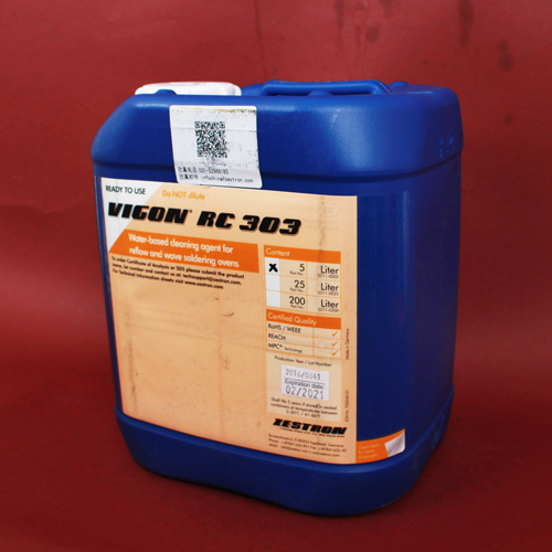 电子清洗剂ZESTRON VIGON RC303对回流炉波峰炉设备烘焙后助焊剂的去除程度和应用介绍