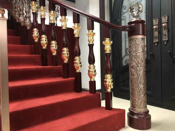 欧式铝艺铜艺楼梯护栏|欧式铝艺铜艺楼梯护栏