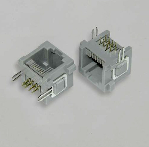供应TAB-DOWN-100M带变压器带信号灯集成PCB插座