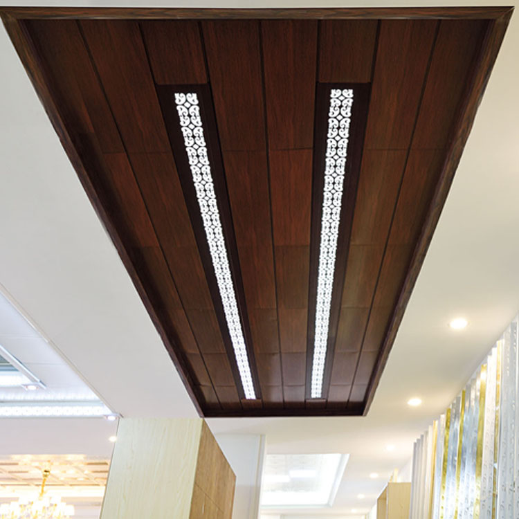 集成吊顶铝梁客厅餐厅走廊错层复式二级吊顶铝梁发光灯带灯槽