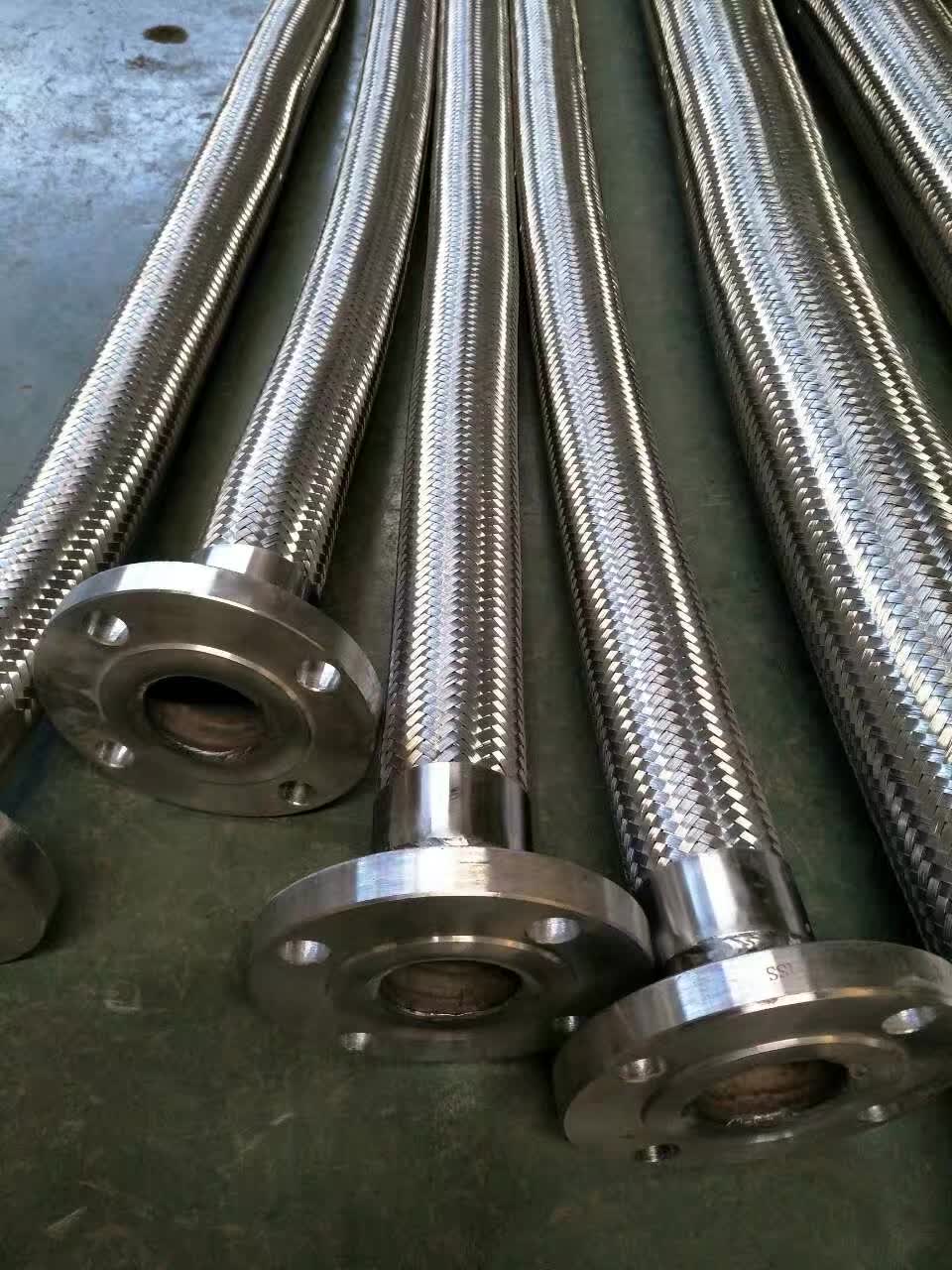 厂家直销304不锈钢金属软管 耐腐蚀泵软连接法兰式金属软管