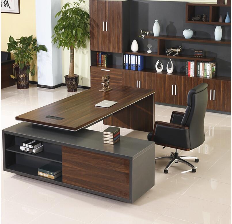 老板桌简约现代 总裁桌经理办公桌主管桌大班台桌椅组合办公家具