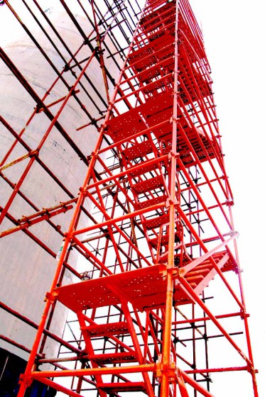 建筑施工安全爬梯 安全爬梯生产厂家 香蕉式安全爬梯