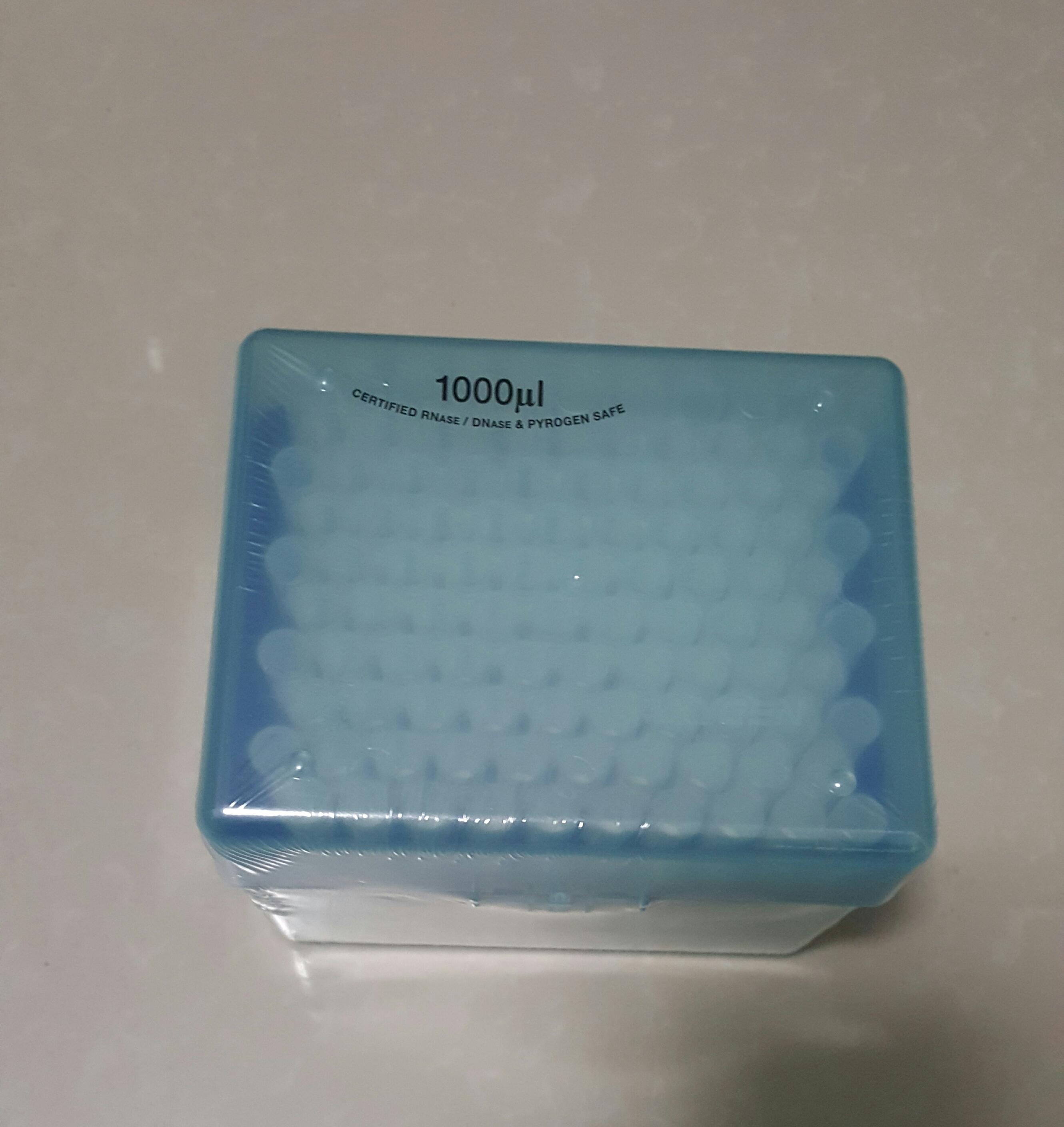 Axygen 1000ul盒装灭菌透明滤芯吸头 货号：TF-1000-R-S