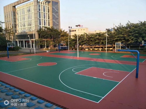江门硅PU网球场翻新造价 茂名硅PU球场橡胶地面