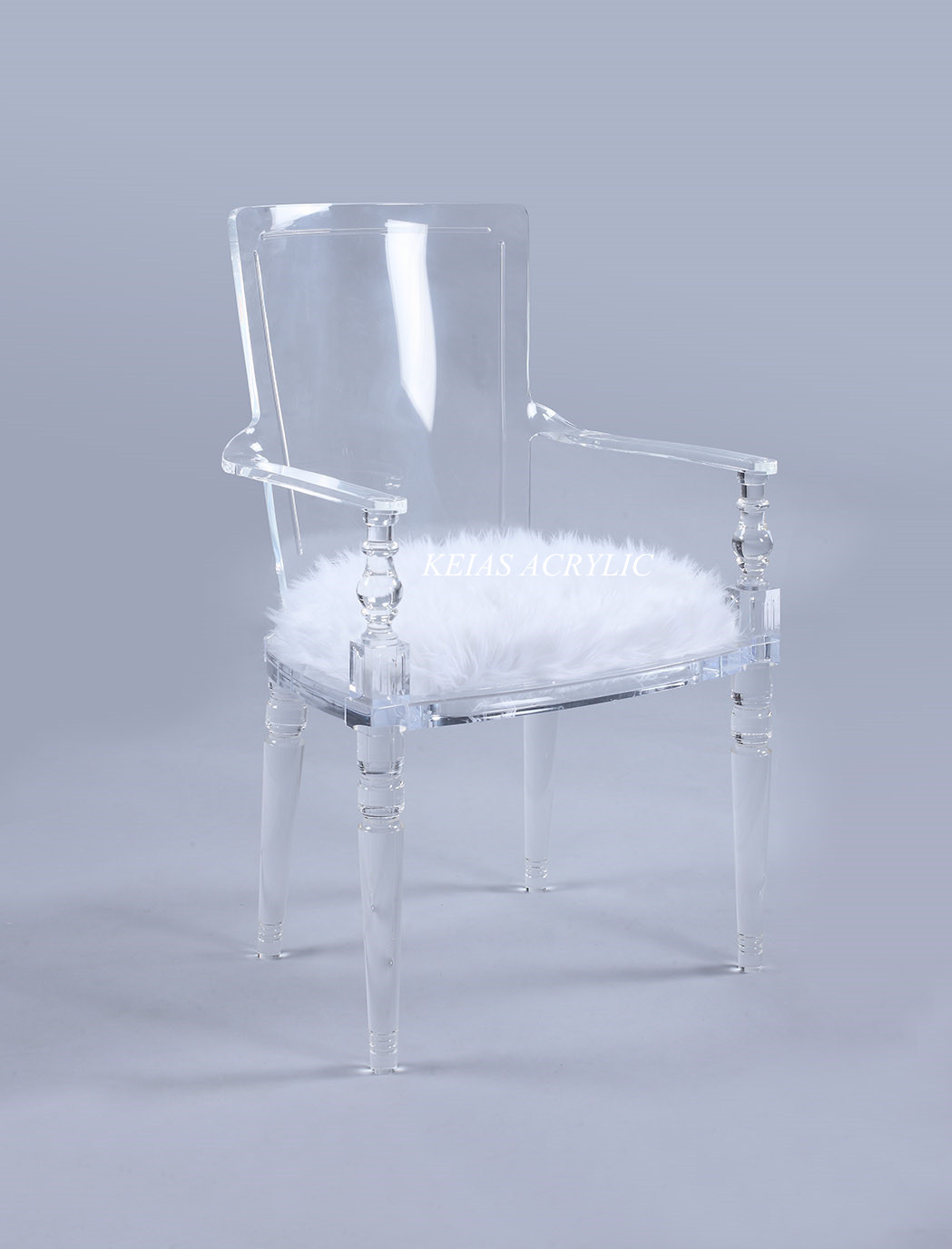 厂家直销透明亚克力有臂椅子 **玻璃PMMA水晶椅子 可定制