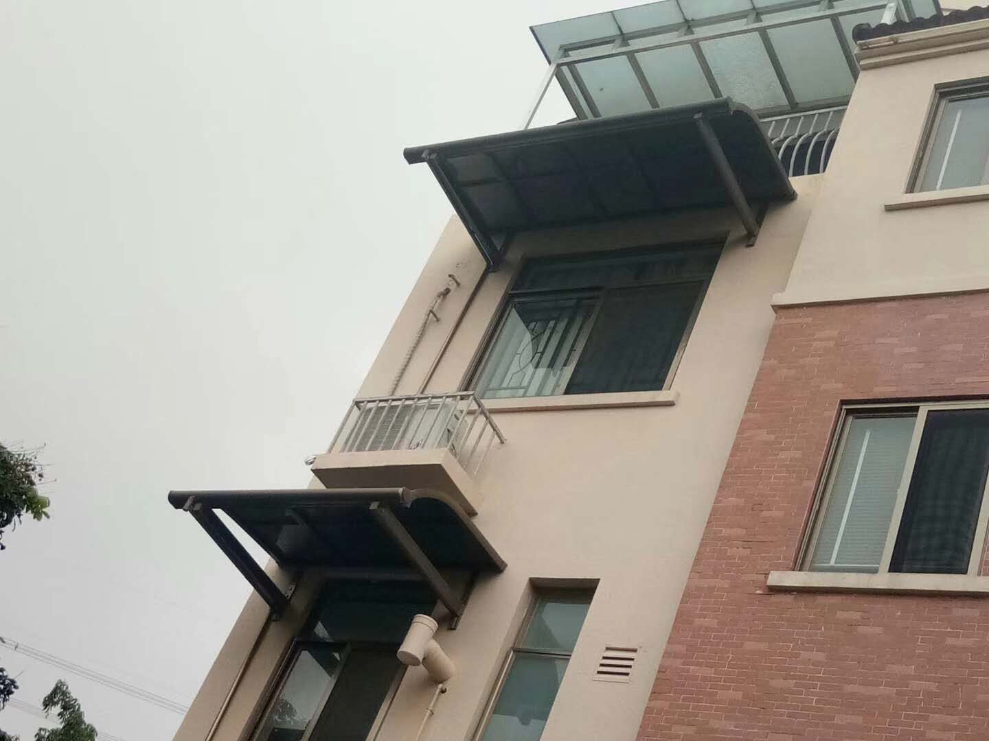 北京定制铝合金露台棚户外阳台棚遮阳棚雨蓬雨搭庭院别墅停车棚窗棚