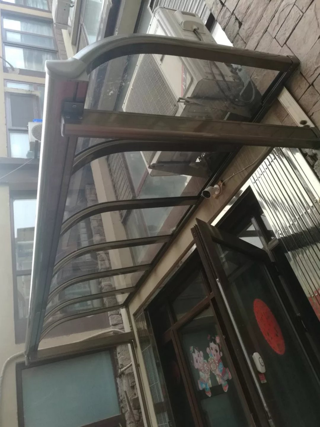 天津铝合金雨棚别墅车棚遮阳棚阳台户外露台雨棚防雨篷耐力板雨搭定制