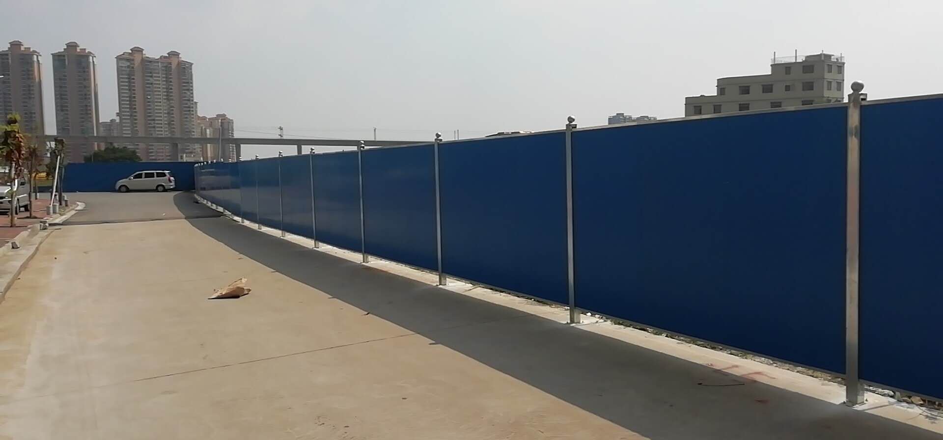 广州工地施工围挡江门彩钢夹心板围栏道路工地外围防护栏