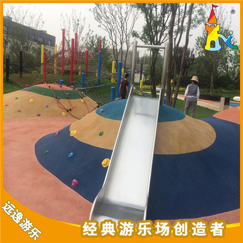 供儿童攀爬游戏的原木攀爬架 户外儿童游乐场圆木游乐设施