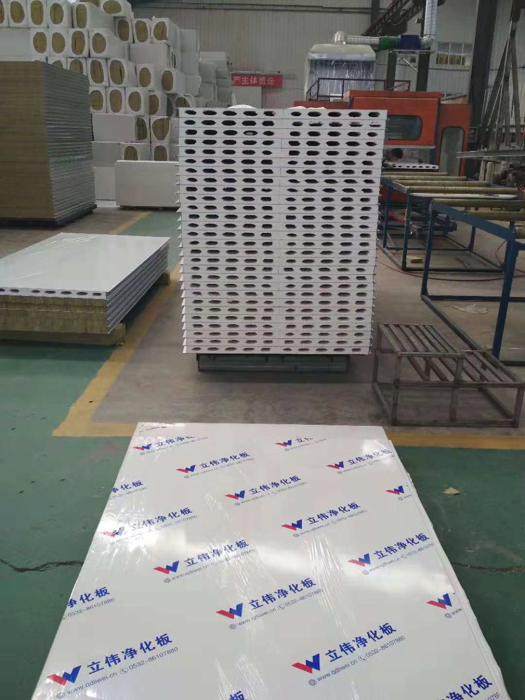 黄岛硫氧镁净化板丨硫氧镁彩钢板生产厂家直销丨