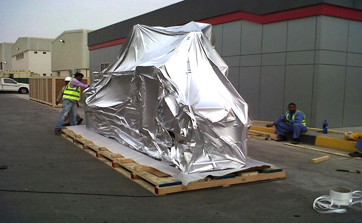 北美RUST-X进口VCI铝箔防锈膜大型设备海运包装膜