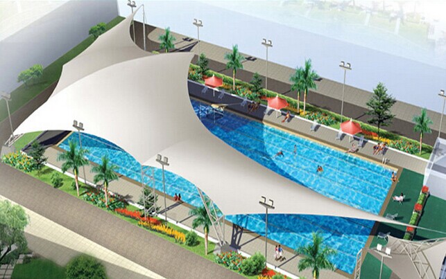 仙桃游泳池棚，专业的游泳池膜结构建造