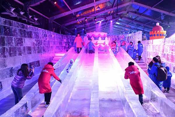 大型冰雕展出租冰屋较地世界梦幻冰雪森林动物雕刻租赁