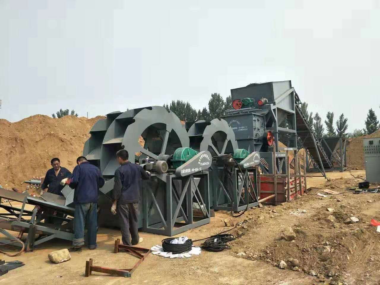 大型洗砂机厂家直销 3排轮斗洗砂机 斗轮式洗砂设备 砂石泥土洗沙生产线