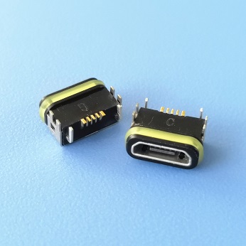 USB 2.0 防水母座 MICRO 5P 两脚插座 尾部封胶 防水等级IP67