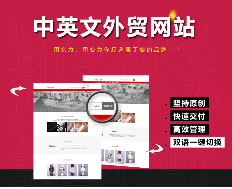 中英文双语外贸网站建设-欧美响应式网站设计