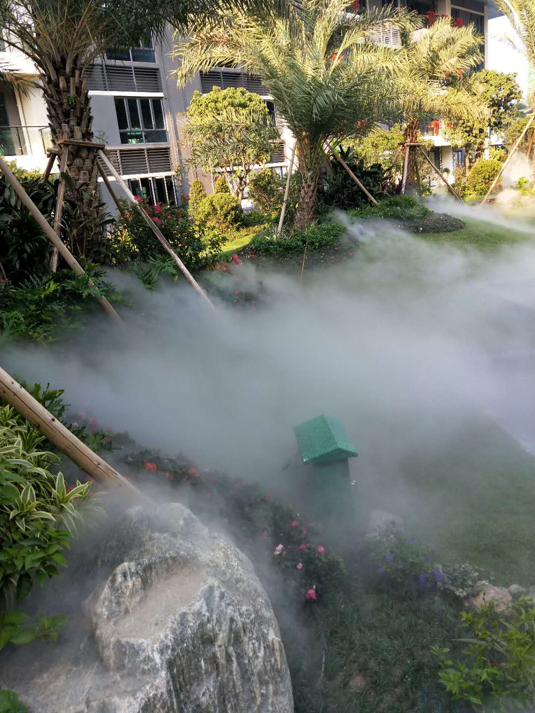 景区度假村景观雾喷人工造雾系统工艺流程