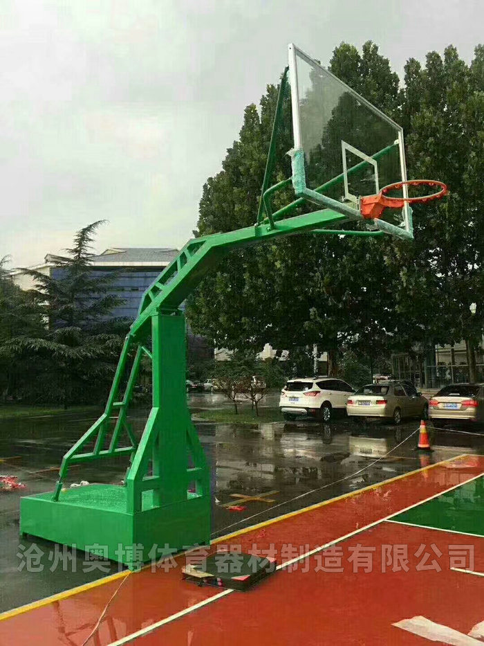 黄山市体育场篮球架销售商 地埋圆管篮球架批发